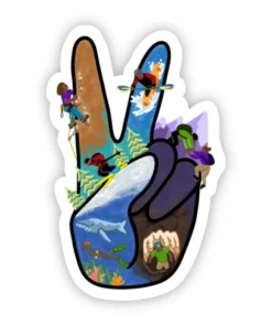 Big Moods Peace Sign Outdoor Activities Sticker Home Page