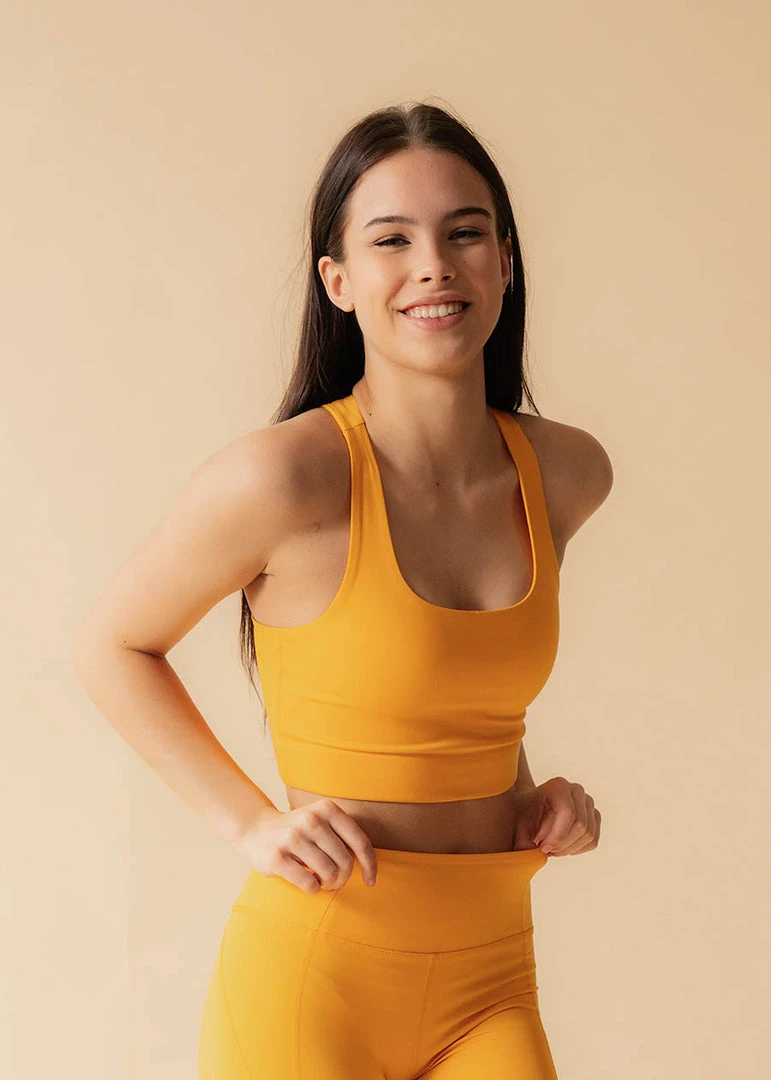 Girlfriend Collective Paloma Bra- Golden Glow Studio Lover