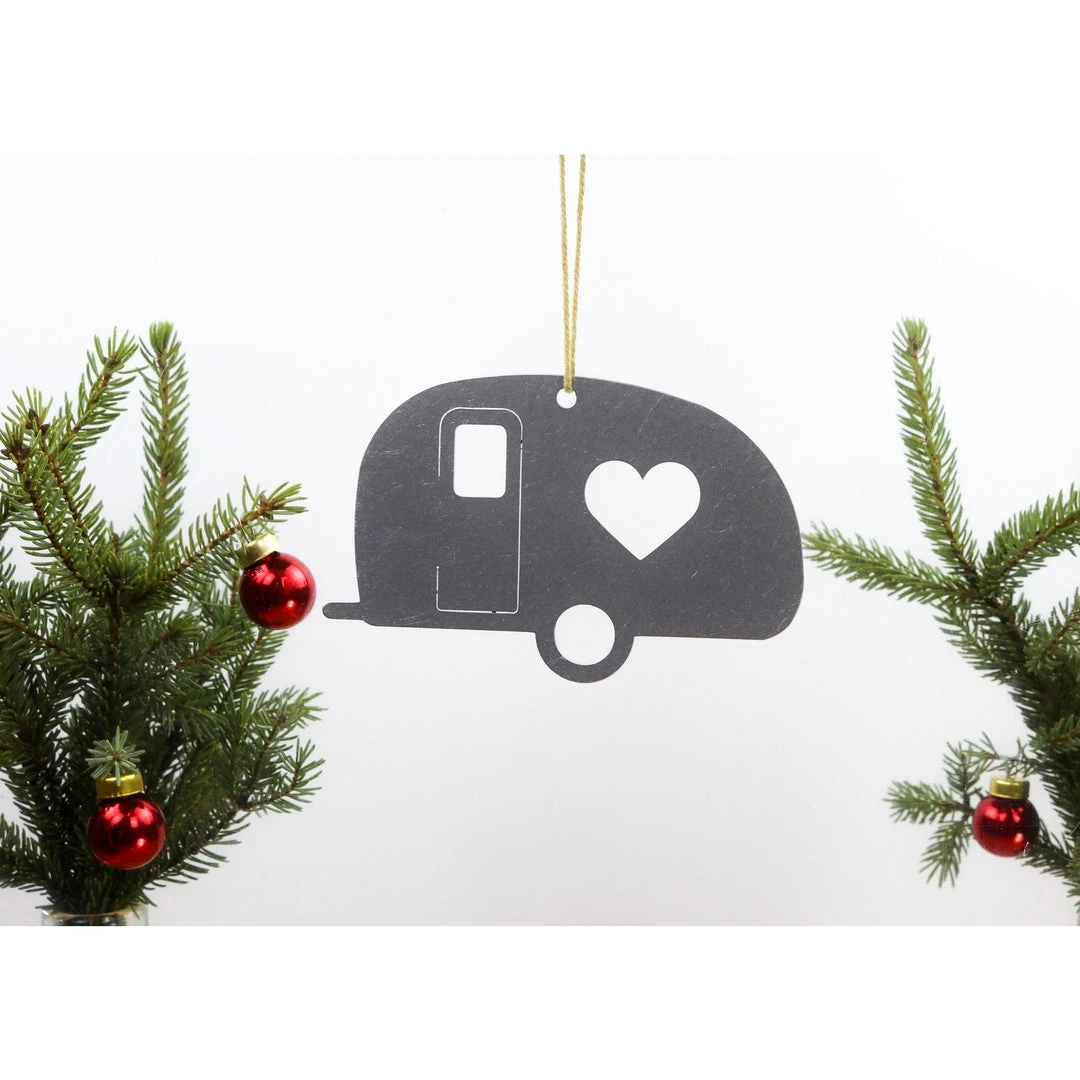 Iron Maid Art Home Page Camper Trailer Metal Holiday Gift Christmas Ornament