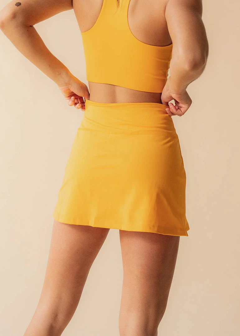 Girlfriend Collective Sport Skort- Golden Glow