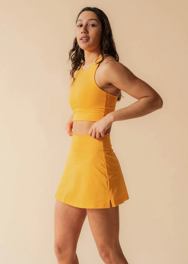 Girlfriend Collective Sport Skort- Golden Glow