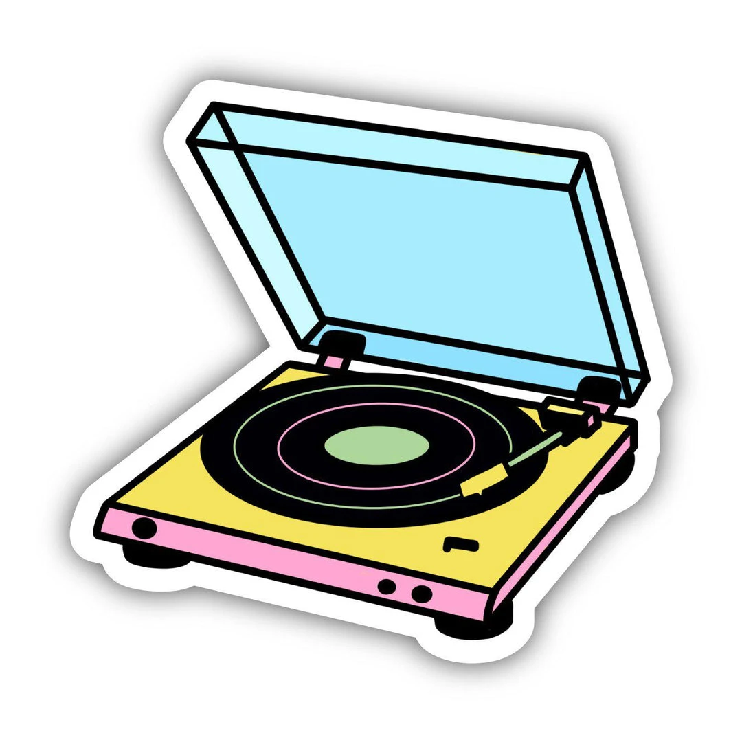 Big Moods Multicolor Record Player- Sticker Home Page