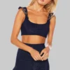 Beach Riot Home Page Audrey Top Navy Celestial Bra
