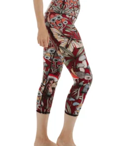 Yoga Democracy Studio Lover Fun Gal Printed Yoga Crop Leggings