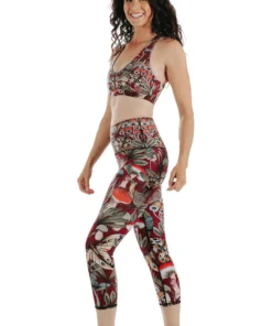 Yoga Democracy Studio Lover Fun Gal Printed Yoga Crop Leggings