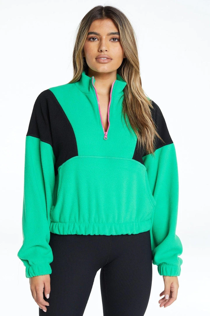 YEAR OF OURS Mammoth Cropped Half Zip Fleece