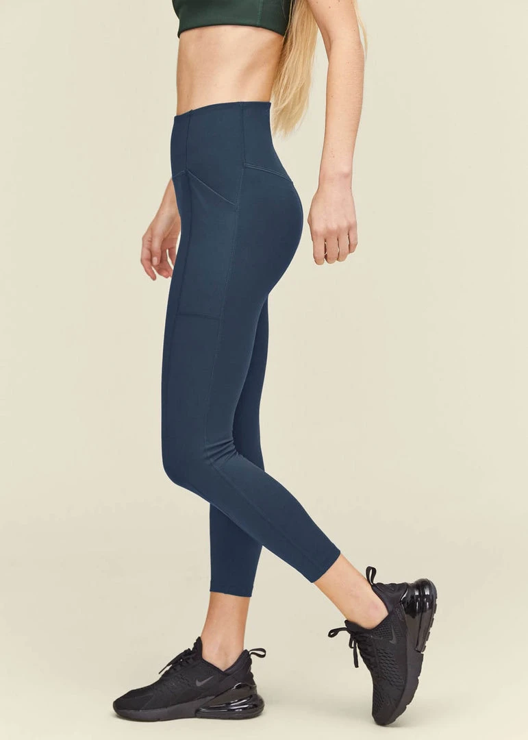 Girlfriend Collective Home Page High-Rise Pocket Legging - Midnight