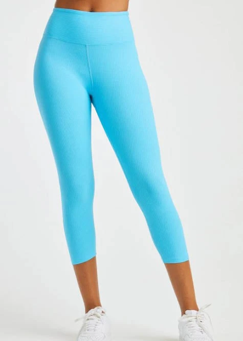YEAR OF OURS Ribbed Capri Legging Pisces Blue