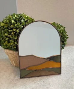 SZKLO Glass- Handmaid Stained Glass Mountain Mirror Home Page