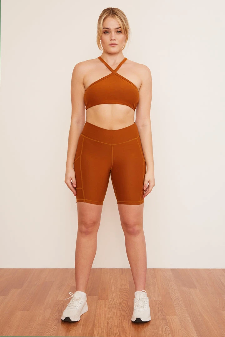 Wolven Hiking Bottoms Turmeric Pocket Bike Short