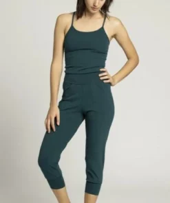 Ripple Yogawear Home Page Organic Cotton Yoga Crop Jumpsuit