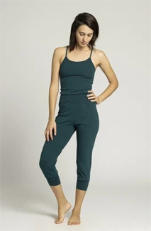Ripple Yogawear Home Page Organic Cotton Yoga Crop Jumpsuit