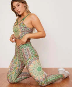 Wolven Fauna Ruched Crossover Legging Home Page