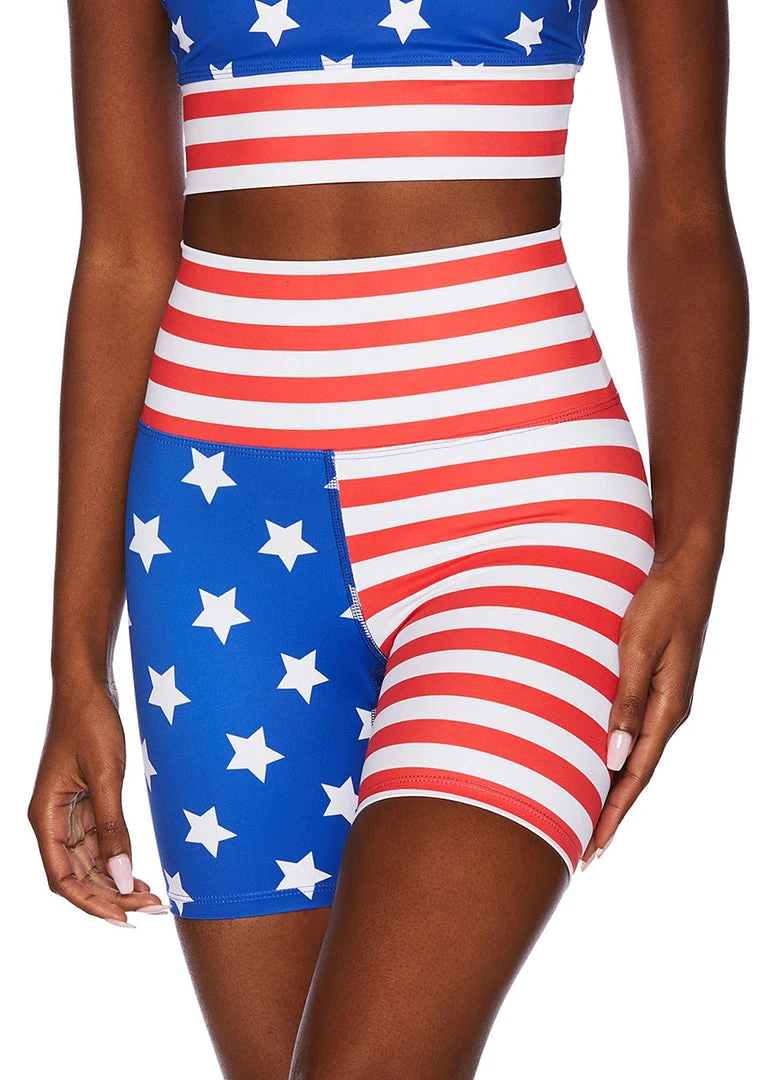 Beach Riot Bike Short - Stars & Stripes Studio Lover