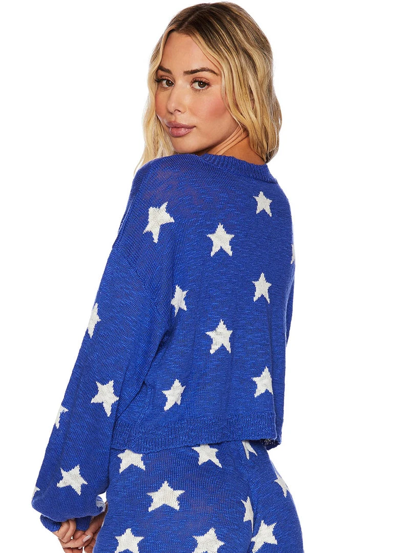 Beach Riot Home Page Ava Sweater- Stars
