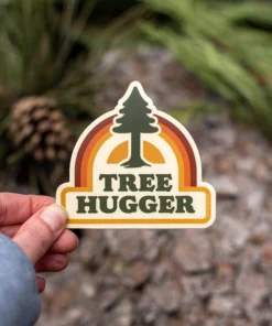 Amanda Weedmark Tree Hugger Vinyl Sticker Home Page