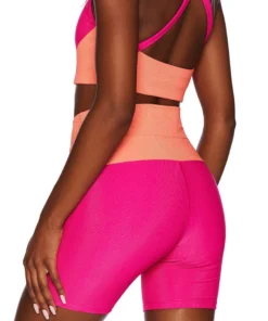 Beach Riot Studio Lover Cora Bike Shorts Magenta Coral