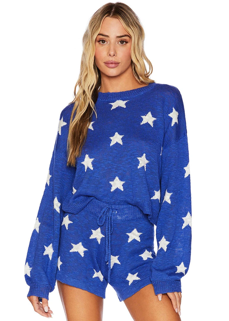 Beach Riot Home Page Ava Sweater- Stars