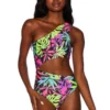 Beach Riot Home Page Celine 1 Piece- Neon Palms